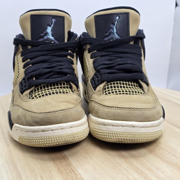 Air Jordan 4 Retro Mushroom W Mocha Brown Tan Black Rare Women’s Size 6 / 4.5Y - Picture 2 of 9